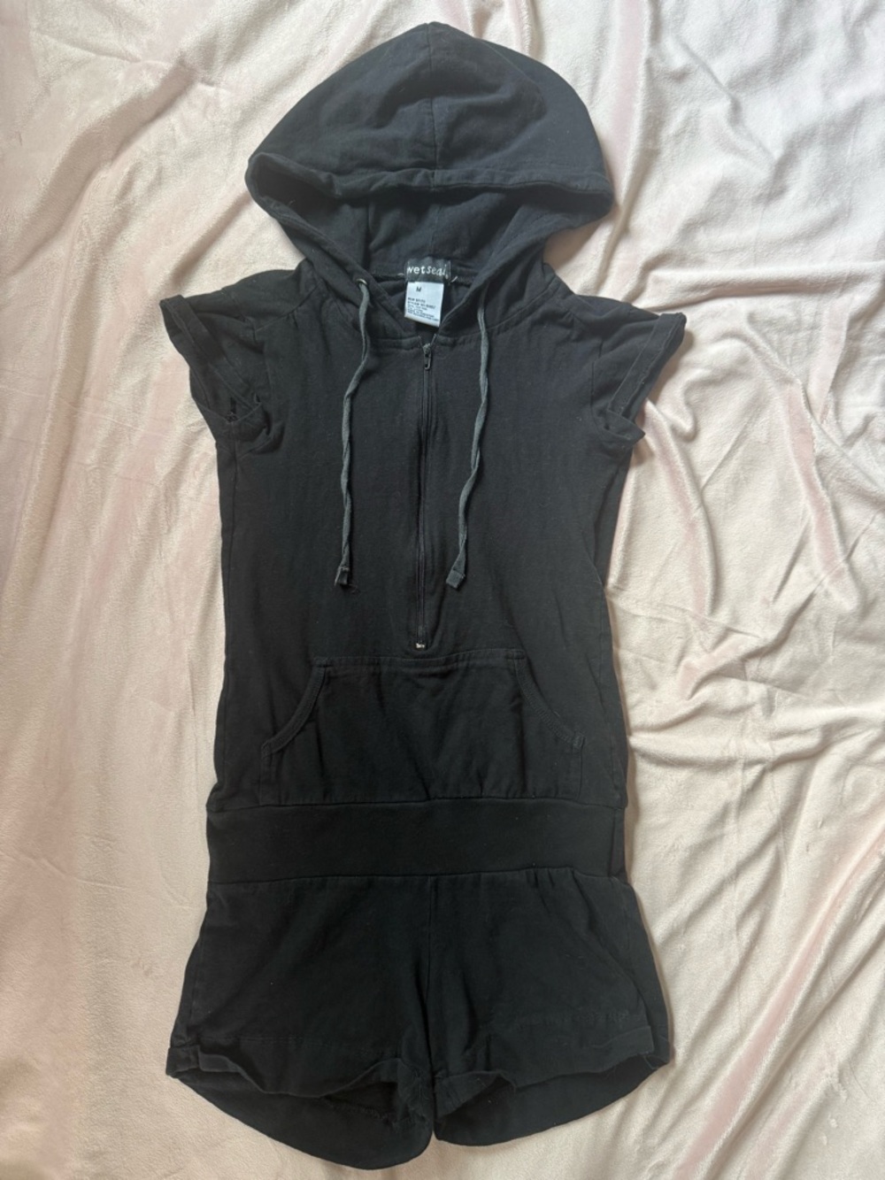 Wet seal hooded romper